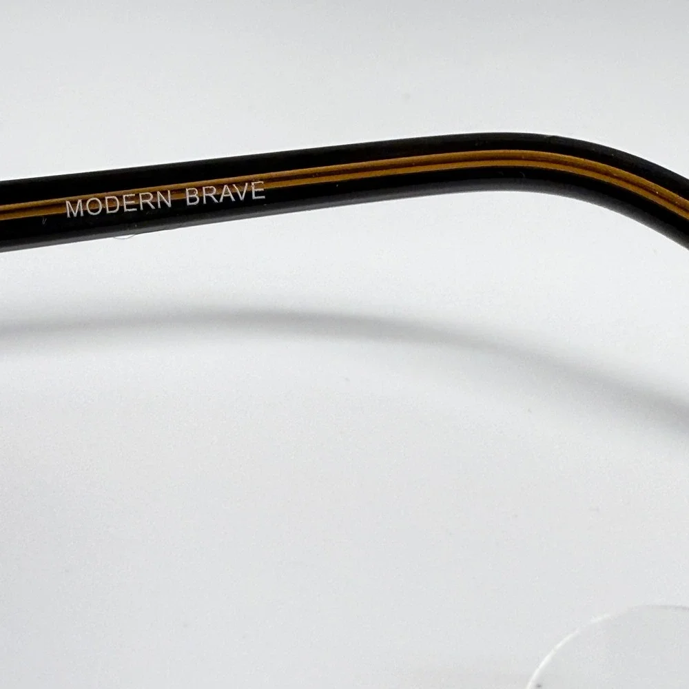 Modern Optical Brave Eyeglasses Frames Blue Tortoise Rectangular 50-15-135 22729